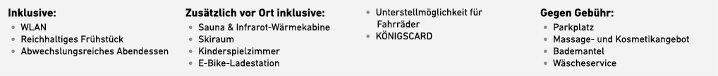 Inklusive: • WLAN • Reichhaltiges Fr hst ck • Abwechslungsreiches Abendessen Zus tzlich vor Ort inklusive: • Sauna & ...