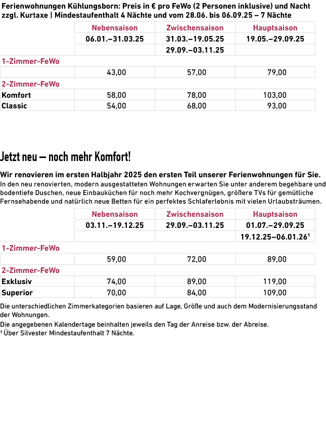  Jetzt neu – noch mehr Komfort! Wir renovieren im ersten Halbjahr 2025 den ersten Teil unserer Ferienwohnungen f r Si...
