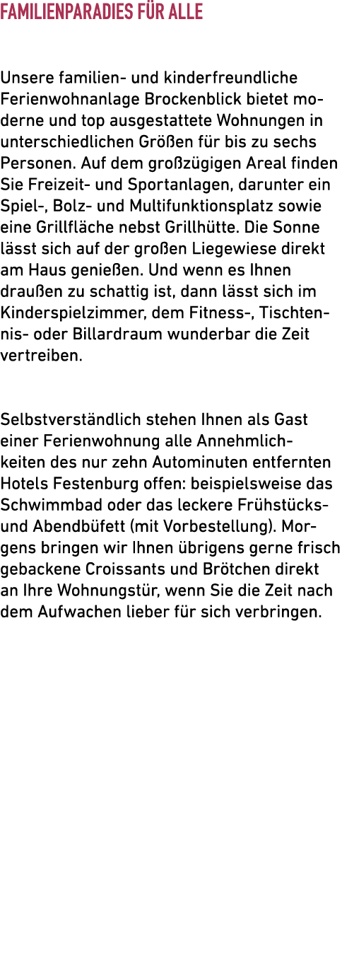 Familienparadies f r alle Unsere familien und kinderfreundliche Ferienwohnanlage Brockenblick bietet moderne und top ...