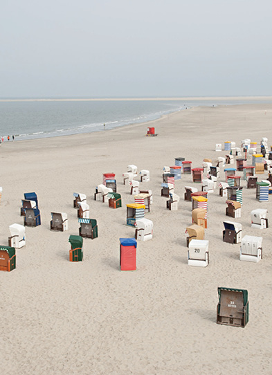 Strand und Strandpromenade in Borkum.