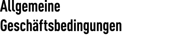 Allgemeine ­Gesch fts­bedingungen